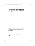 Epson EPL-N2000 User`s guide