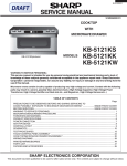 Sharp KB5121KW - Microwave Service manual