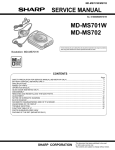 Sharp MS702 - MiniDisc Recorder Service manual