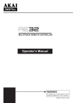 Akai RE32 Operator`s manual