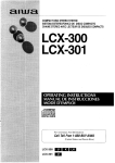 Aiwa LCX-301 Operating instructions