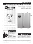 A.O. Smith dre-80 Instruction manual