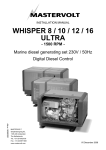 Mastervolt WISPER 8ULTRA 1500 RPM Installation manual