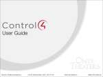 Control4 Onyx User guide