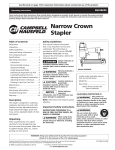 Campbell Hausfeld SN328K00 Operating instructions