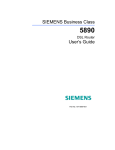 Siemens 5890 User`s guide