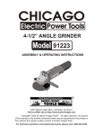 Chicago Electric 91223 Operating instructions