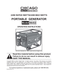 Chicago Electric 98452 Operating instructions