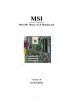 MSI ATX BX1 Instruction manual