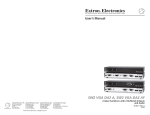 Extron electronics SW2 VGA Series User`s manual