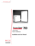 MGE UPS Systems POWER-SURE 700 User manual