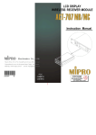 Mipro ACT-707 MC Instruction manual