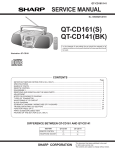 Sharp QT-CD161H Service manual