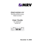MRV Communications EM316SW-XY User guide