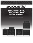 Acoustic B200H User`s manual