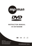 MP-Man XV-DK700HDMI Instruction manual