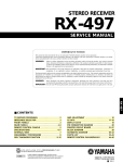 Yamaha RX-497 Service manual