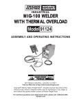 Chicago Electric MIG-100 91124 Operating instructions