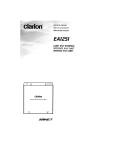 Clarion EA1251 Owner`s manual