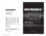 Beltronics VECTOR 975e Owner`s manual