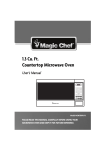 Magic Chef MCM1310B User`s manual