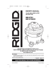 RIDGID WD12701 Owner`s manual