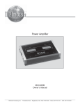 McIntosh MCC406M Owner`s manual