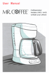 Mr. Coffee UN13 User manual