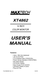 MaxTech XT4862 User`s manual