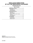 installation instructions 30" (76.2 cm) freestanding gas ranges