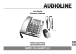 AUDIOLINE BIGTEL 50 ALARM PLUS Operating instructions