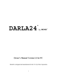 Echo Audio Darla24 Owner`s manual