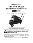 Central Pneumatic 67708 Specifications