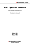 Mitsubishi Electric MAC 12 Installation manual
