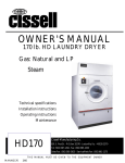 Cissell MANHD170 Owner`s manual