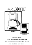 Mr. Coffee NL4 White Operating instructions