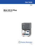 Extron electronics MLA-VC10 User guide