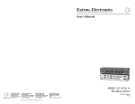 Extron electronics MMX 32 VGA A User`s manual