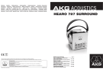 AKG HEARO 787 SURROUND -  GUIDE Specifications