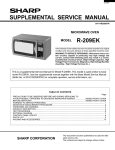 Sharp R-209EK Service manual