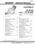 Sharp FO-1600 Service manual