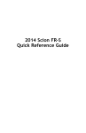 Scion 2014 FR-S Owner`s manual