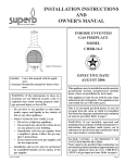 Empire Comfort Systems CHG Owner`s manual