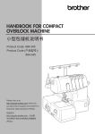 Brother COMPACT OVERLOCK MACHINE Instruction manual