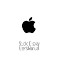 Apple Studio Display User`s manual