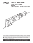 Ryobi RJ161V Operator`s manual