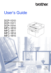 Brother 1810 User`s guide