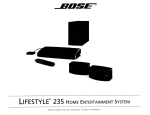 Bose LIFESTYLE 235 II Operating instructions