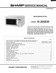 Sharp R-305EW Service manual