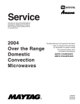 Maytag AMV6177AAB Service manual